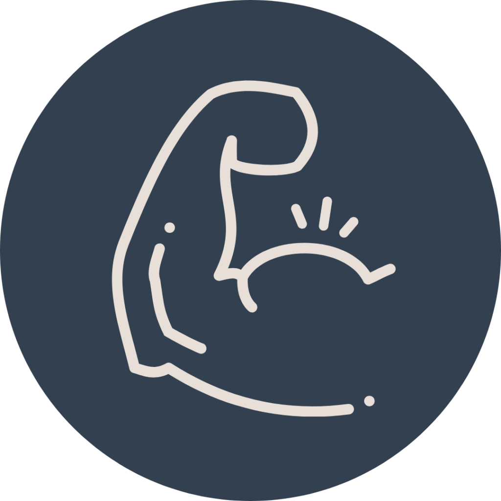 icon, das einen geflexten Bizeps zeigt (Orthopädie und Traumatologie in Walding)